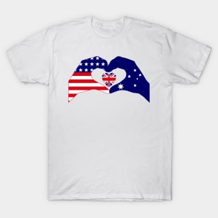 We Heart USA & Australia Patriot Flag Series T-Shirt